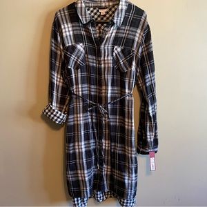 NWT Plaid Shirt Dress